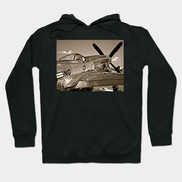 Stang Evil Vintage Mustage Fighter Plane Hoodie by Scubagirlamy